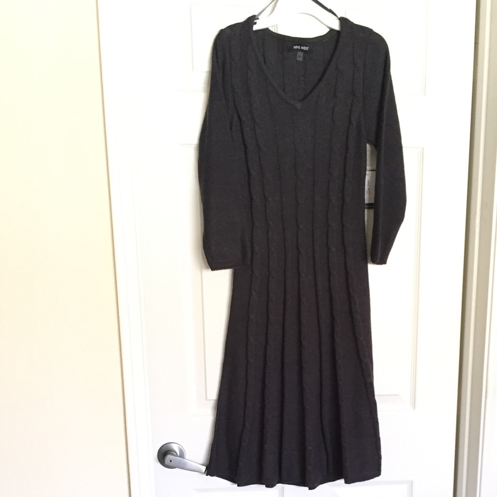 Nine West. Dress. Size S. Dark gray. Knitting